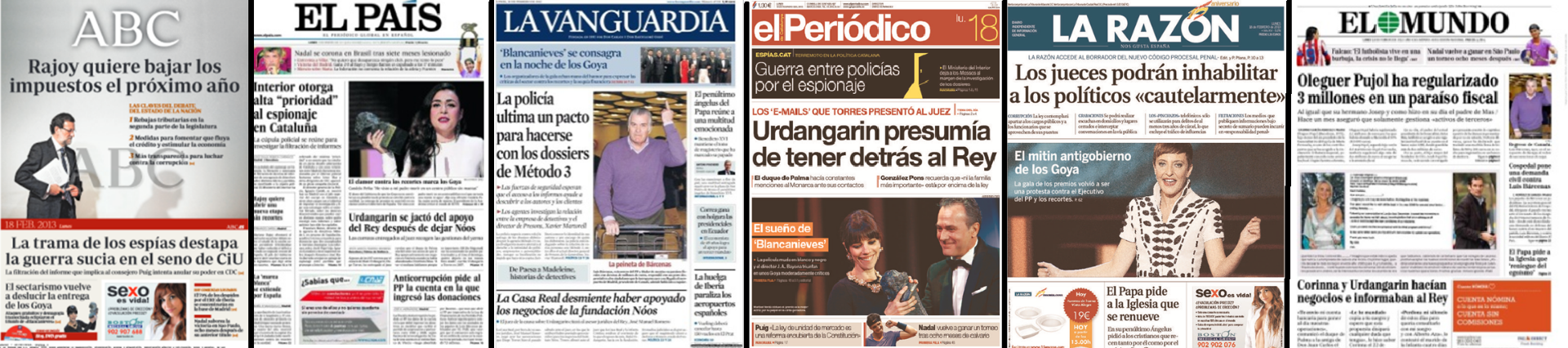 Captures de les portades de 2013