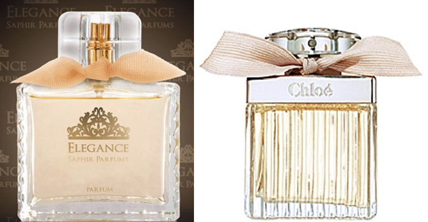 Comparació d'envasos: Elegance de Saphir i Chloé