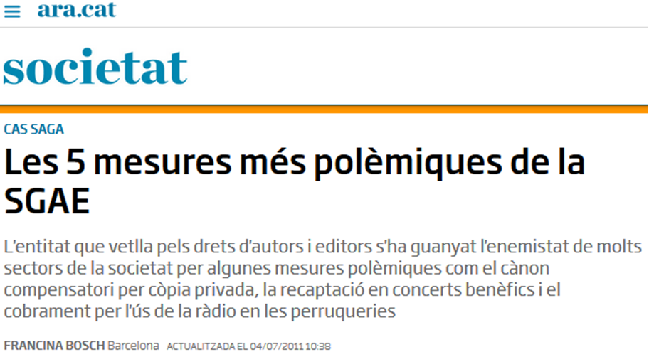 Captura de pantalla de l'Ara